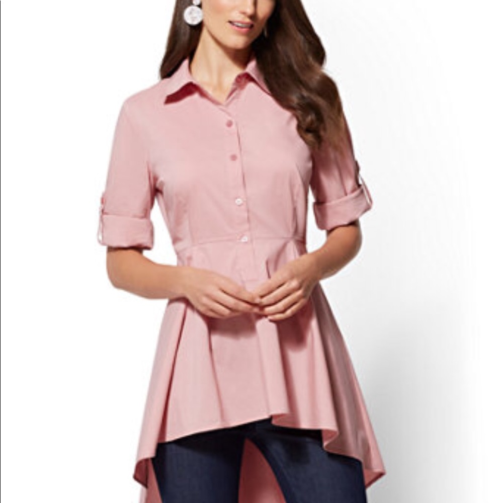 High low peplum top
